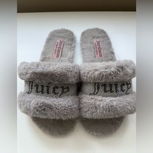 Juicy Couture JC Gravity 2 Faux Fur Slides Sz 8